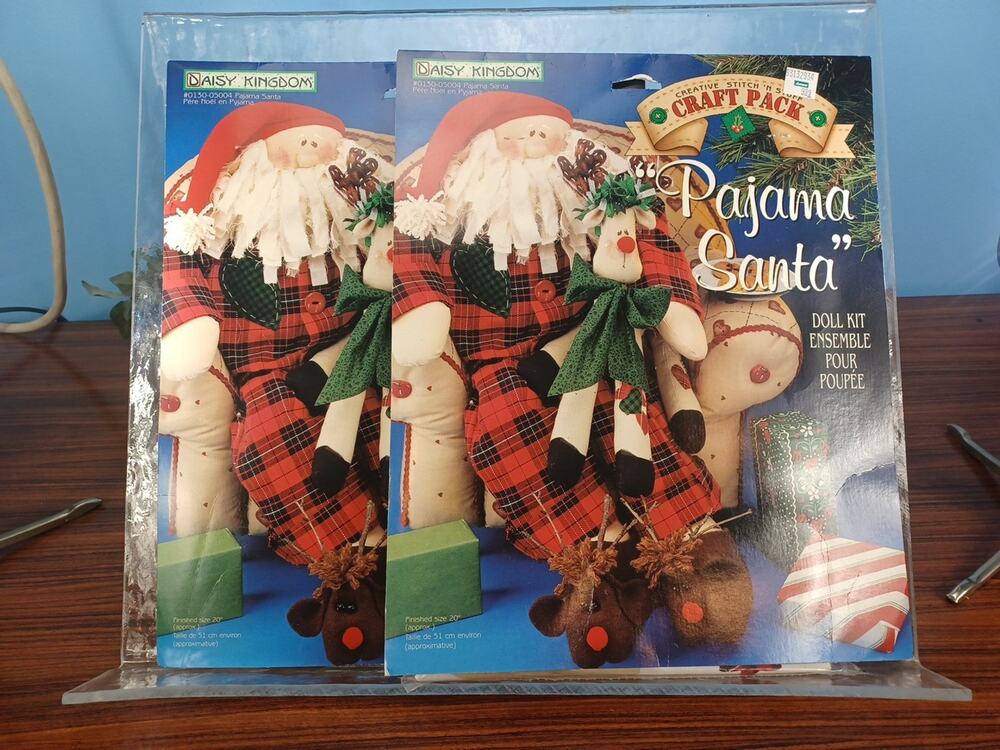 Vintage Pajama Santa Doll Kit Daisy Kindom Craft Pack 1997 Lot Of 2